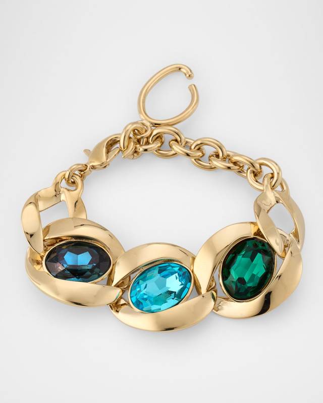 Framed Oval Crystal Bracelet